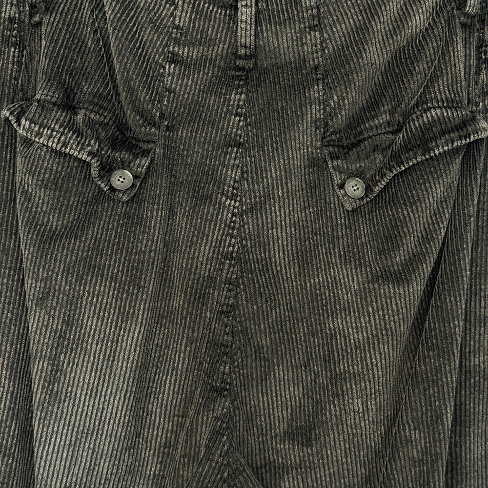 Transit Par-Such Lagenlook Corduroy Pants Gray Brown Relaxed Tapered Large - Picture 9 of 14